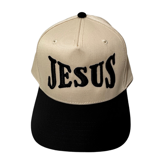 JUST "JESUS" CREAM/ BLACK HAT