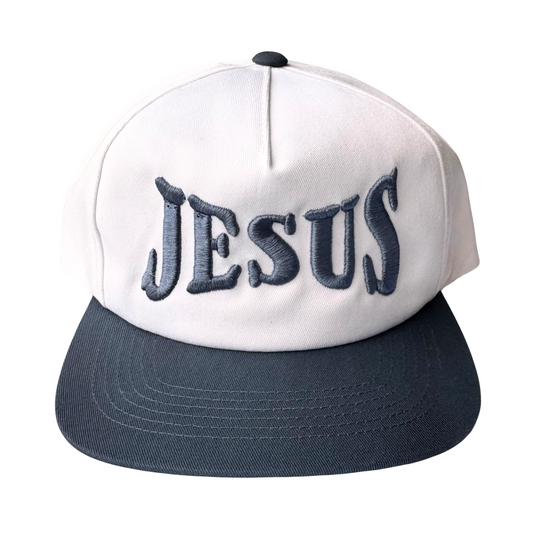 JUST "JESUS" WHITE/DENIM BLUE